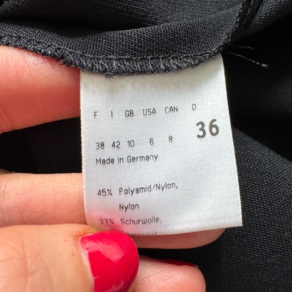 Strenesse Gabriele Strehle black midi dress sheath classy office workwear 6 - Picture 8 of 13